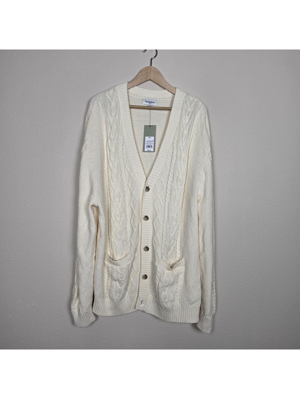 Goodfellow & Co Men's Long Sleeve V-Neck Cardigan Sweater XXL